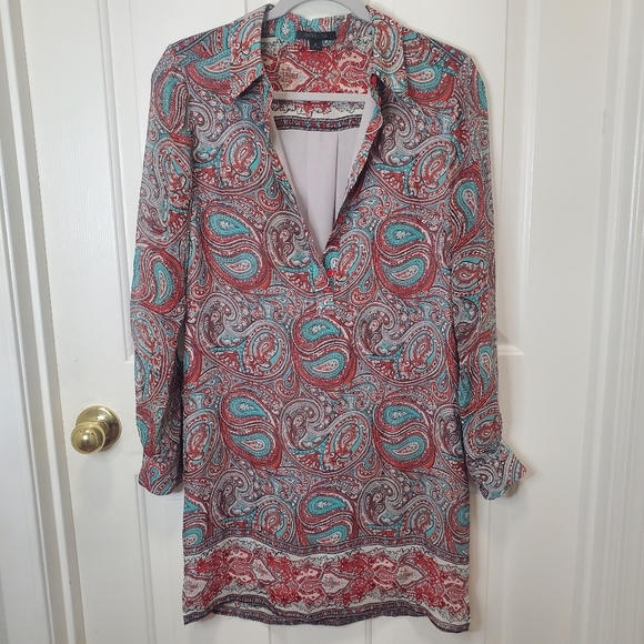 Rachel Zoe Dresses & Skirts - Rachel Zoe Paisley Dress‎ - Red and Teal